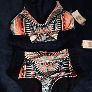 High waist swim suit